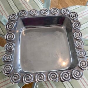 Silver Square Decorative Tray